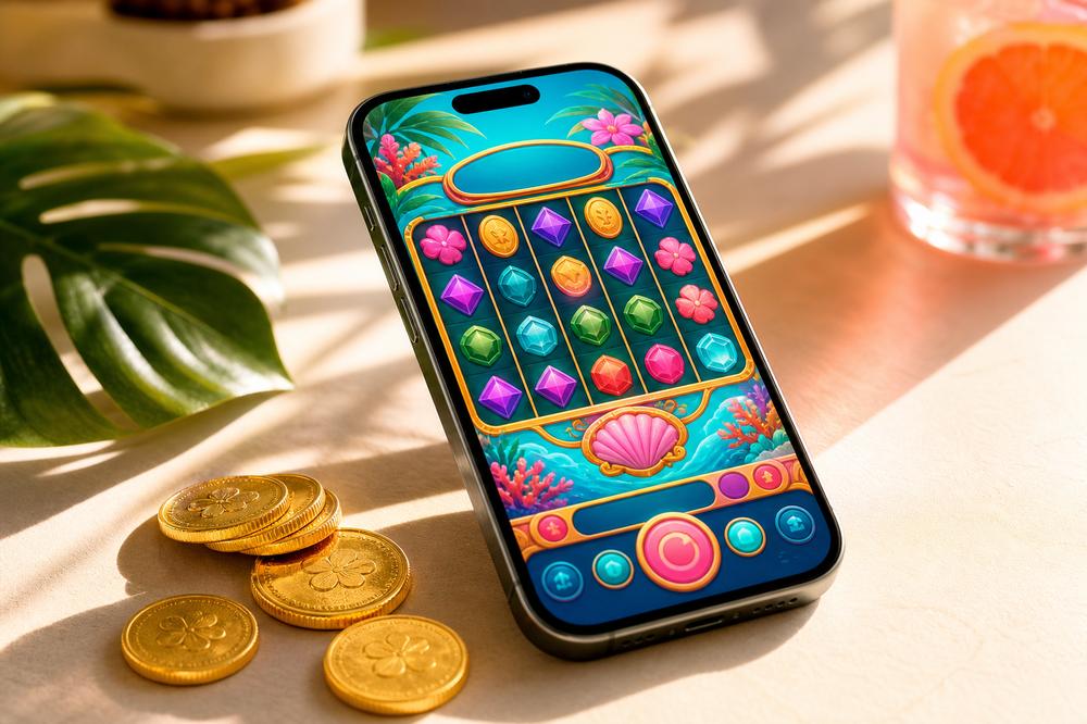 Bright mobile casino play on a smartphone